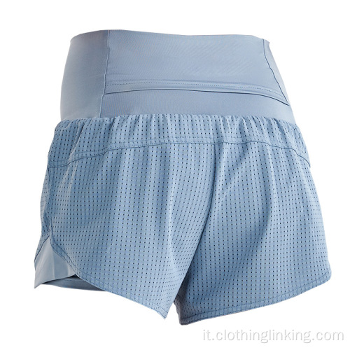 Short per bambina in maglia di poliestere